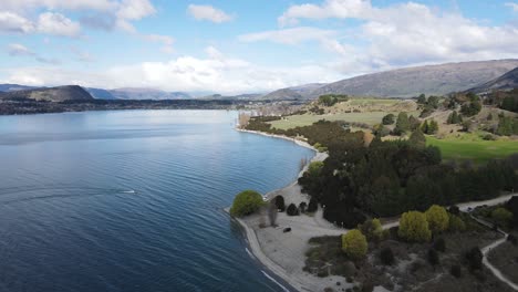 aerial perspective of lake wanaka