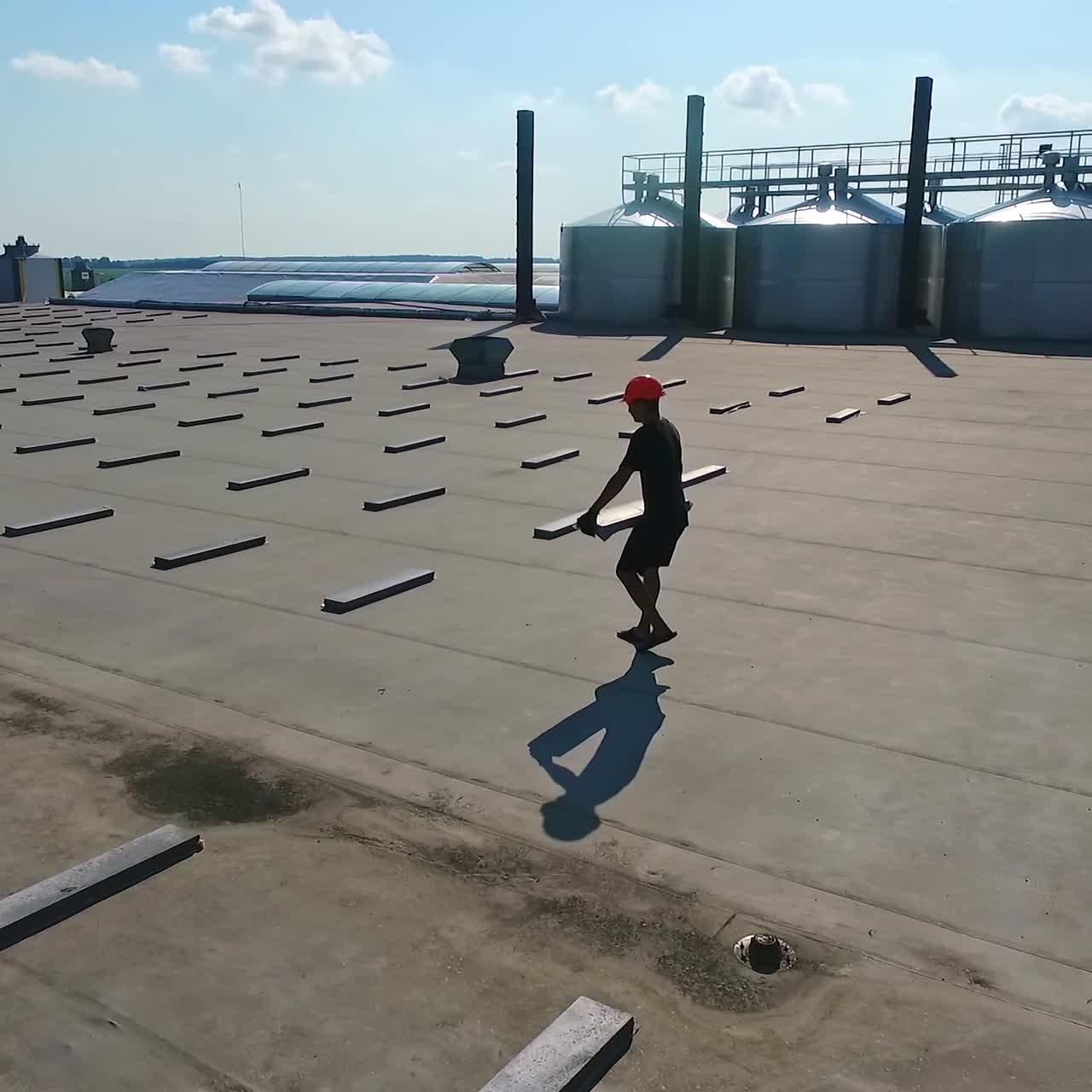 Construction from drone view