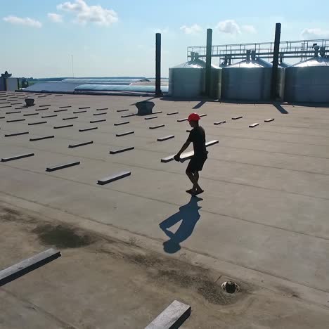 construction from drone view