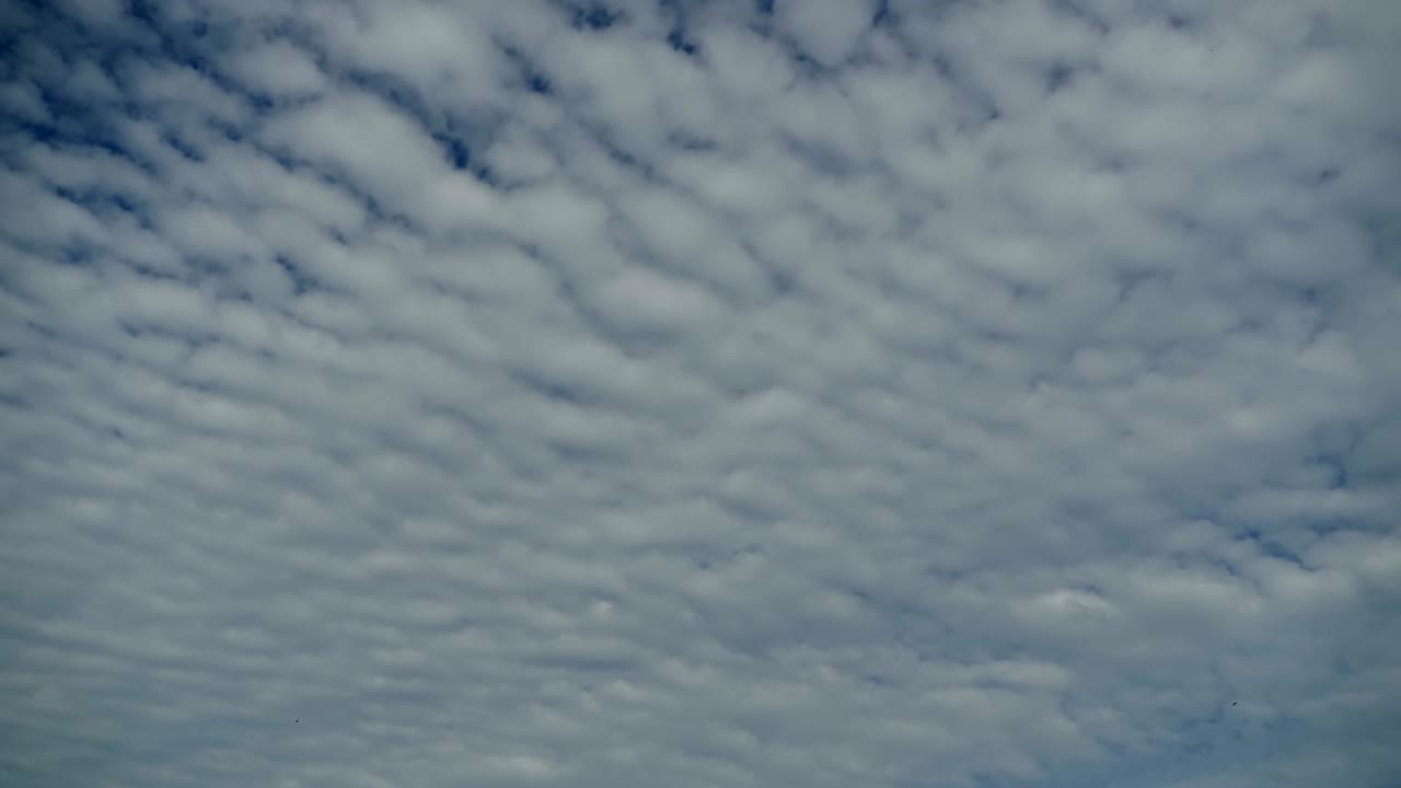 Clouds are Moving in the Blue Sky. TimeLapse