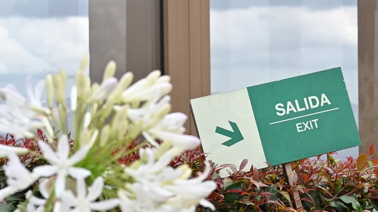 Salida, Exit sign, Bogota, Colombia