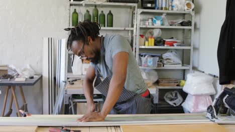 carpenter working in the workshop 4k