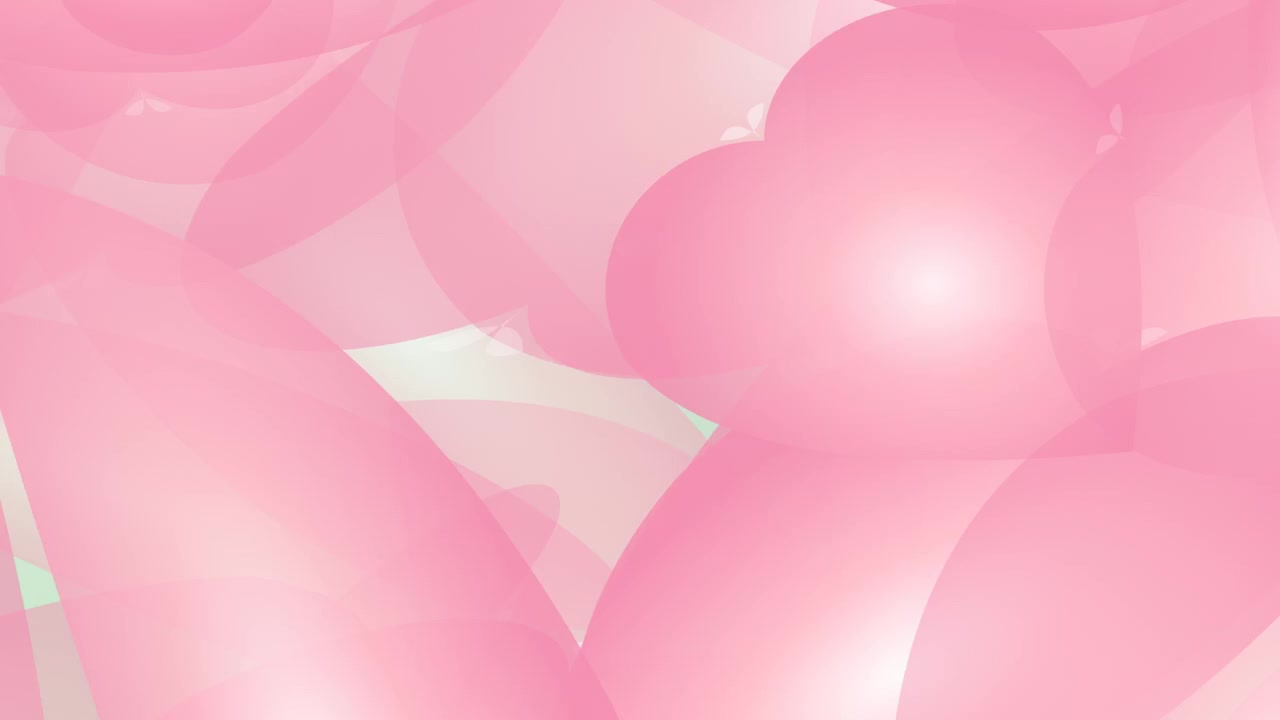 ピンクのハートが浮かぶ抽象的なモーション背景