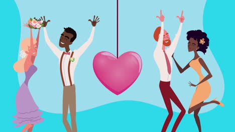 celebrando el amor: la fiesta de bodas de una pareja feliz