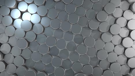 superficies de aluminio geométricas cilíndricas abstractas en el espacio virtual