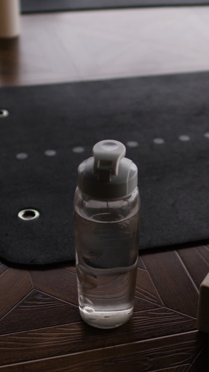 Water Bottle on Yoga Mat