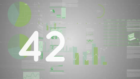 animation of numbers changing over statistics and data processing