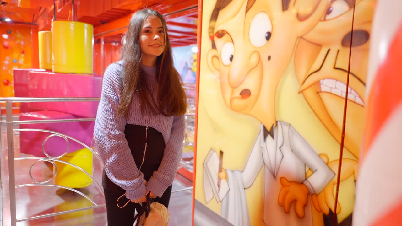 Girl at an Amusement Park