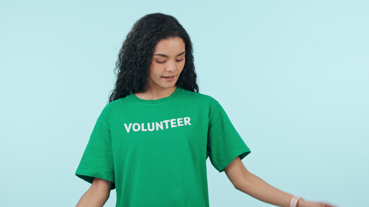 Woman, heart hands and volunteer