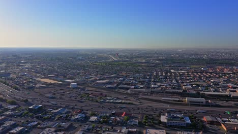 flying over cesar e. chavez border highway (375) and border wall in el paso, texas before title 42 ends. 4k drone footage. next to av. rafael pérez serna highway looking into ciudad juárez, mexico.