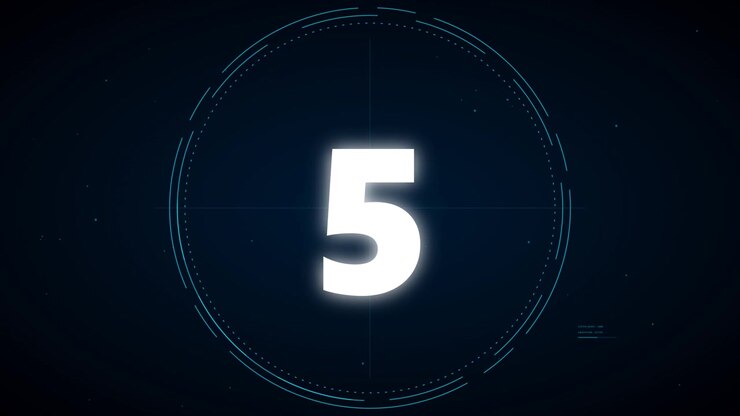 Digital Countdown Timer with Futuristic HUD Interface