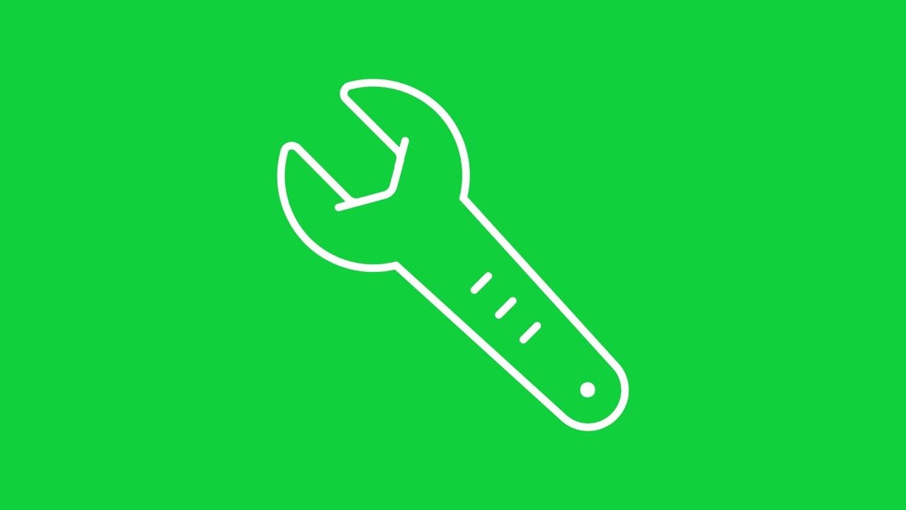 건설 녹색 스크린_화이트_렌치