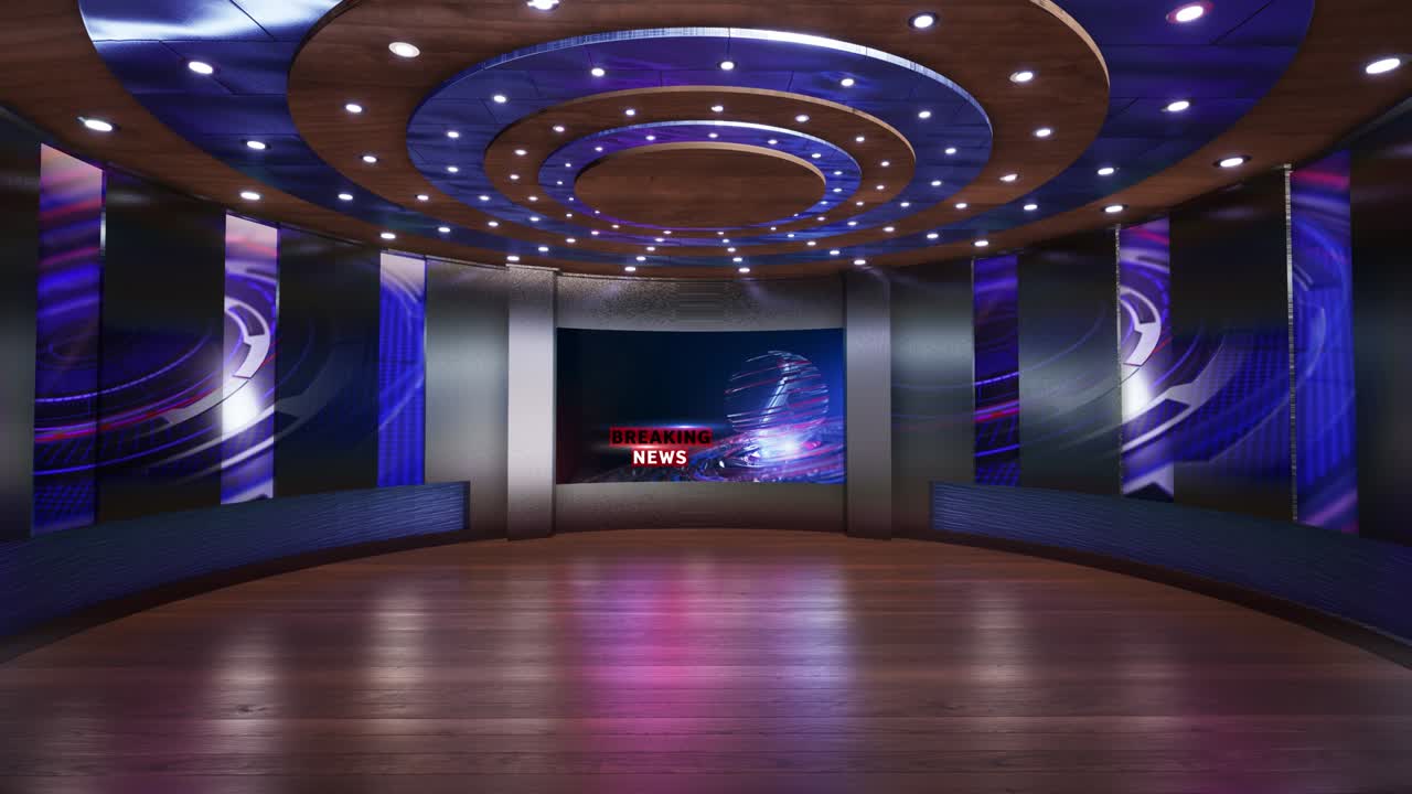 3D 가상 TV 스튜디오 뉴스