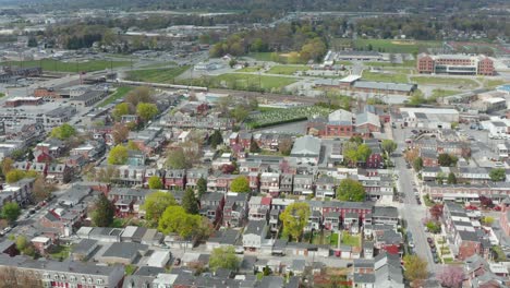 High-aerial-flight-of-American-urban-city