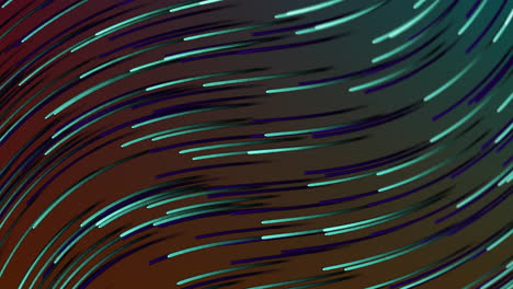 animation of green glowing light trails on black background