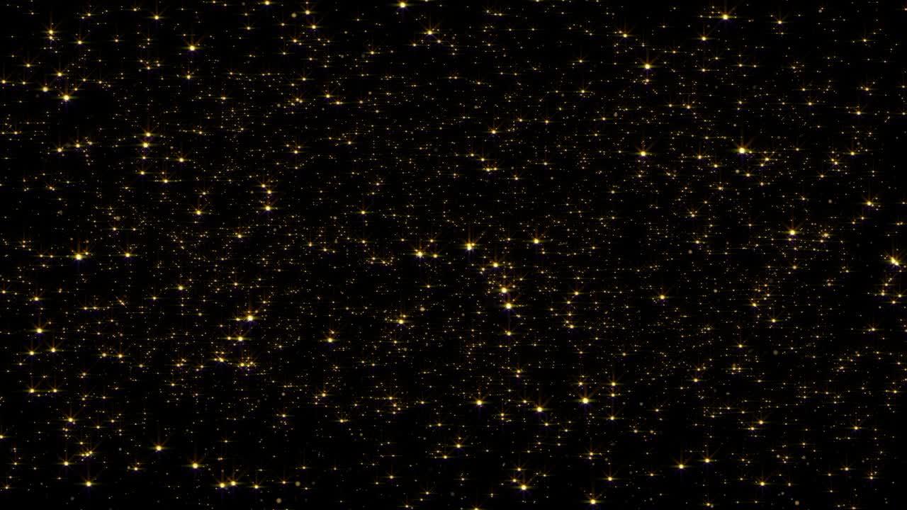 Loop di coriandoli scintillanti dorati glamour che cadono con canale alfa.