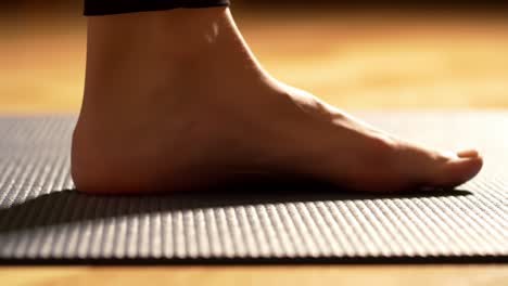 exploring balance and stability: a focus on the foot and its connection to yoga practice on a mat surface