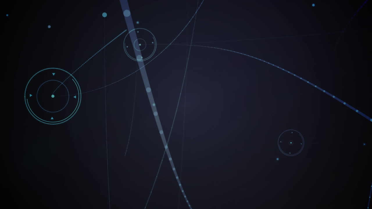 Animation of network of connections over black background