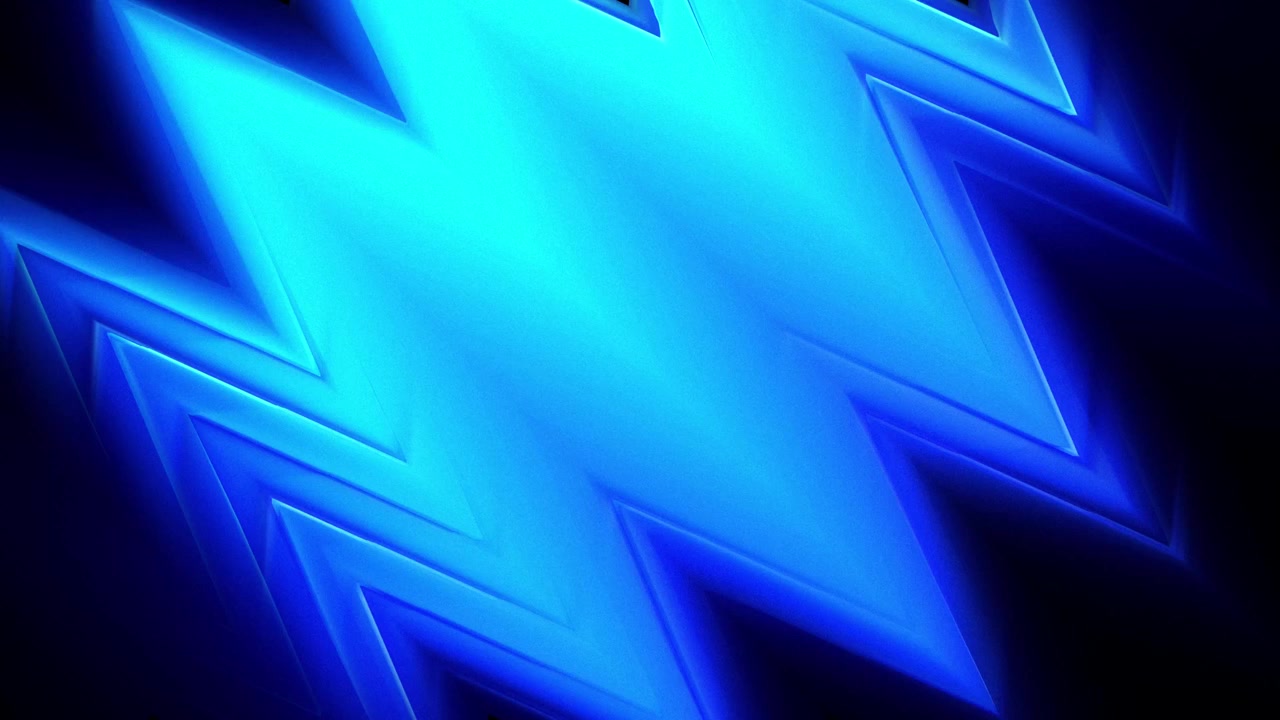Motivo astratto a zigzag blu che pulsa di luce