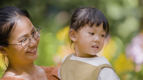 asian family in the park