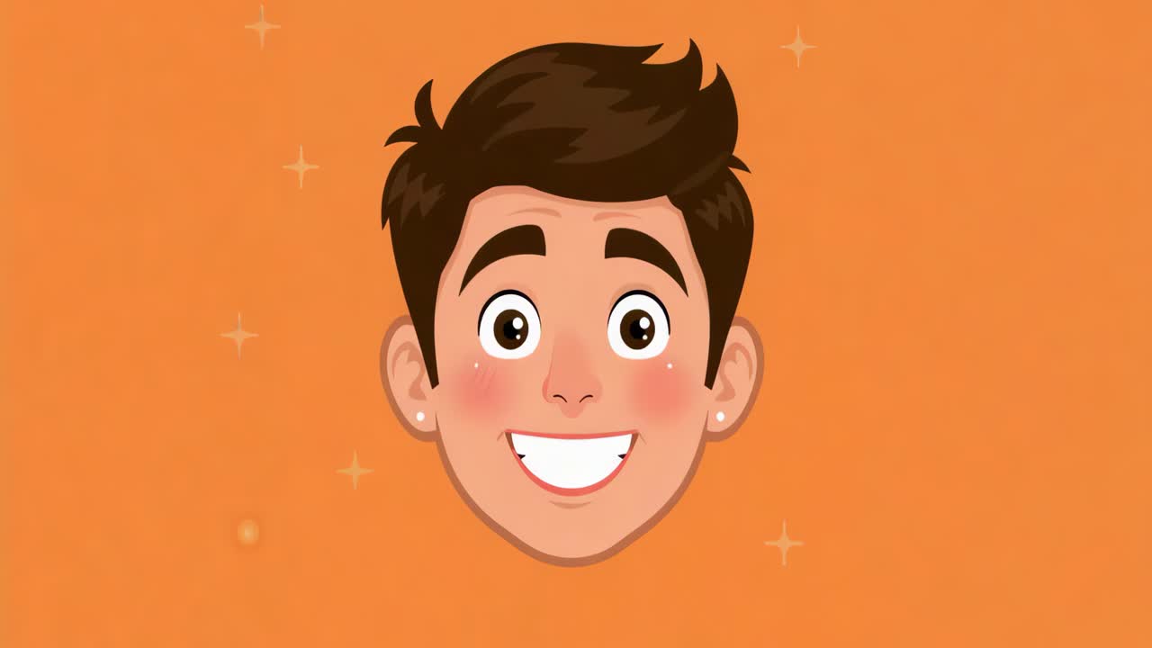 Cartoon face smiling