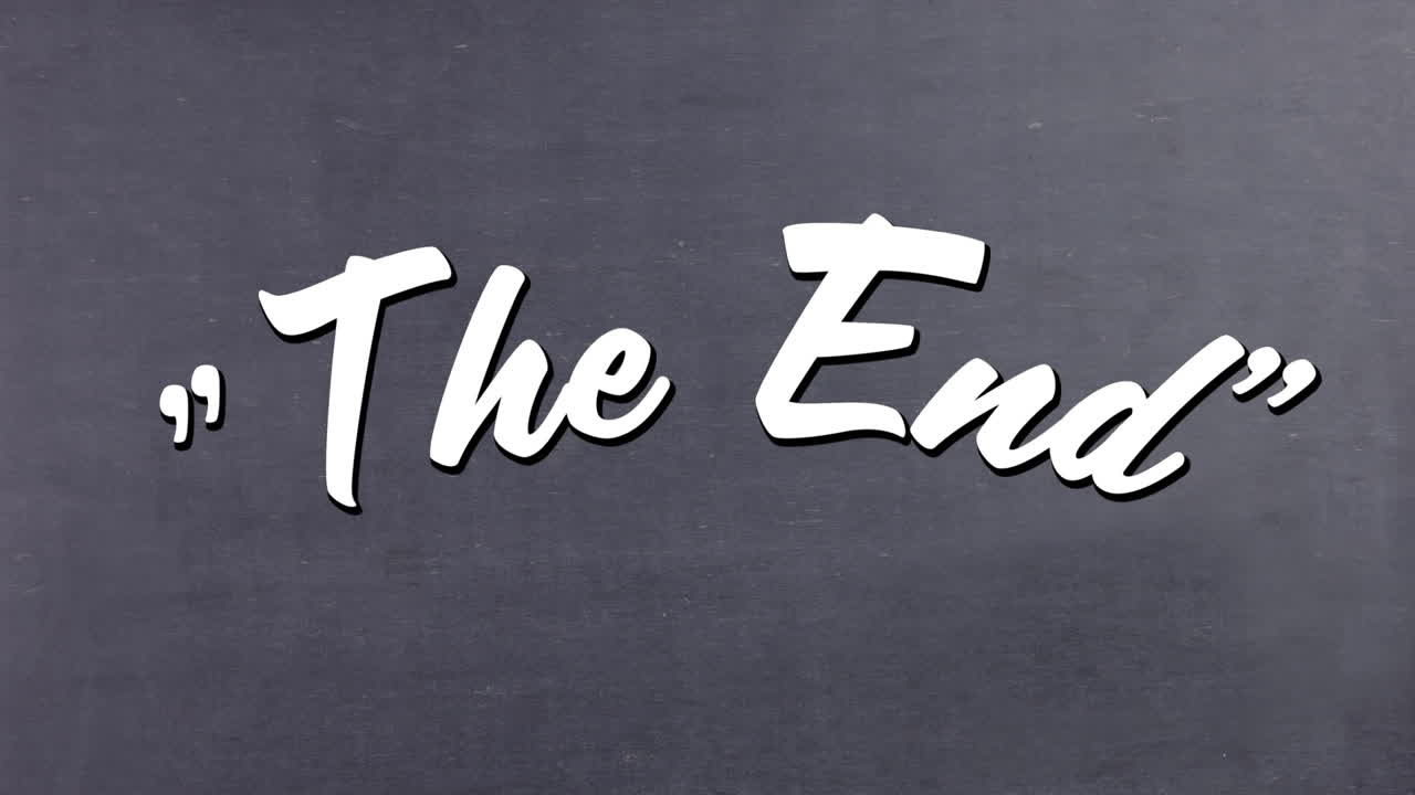 The end message from a movie