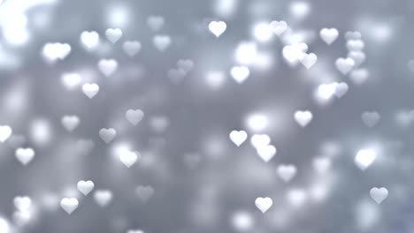 corazones blancos y grises