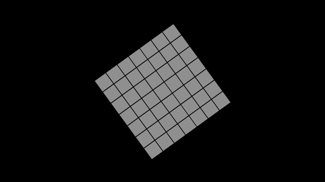 Graphic object in black and white with stroboscopic and hypnotic effect, which rotates clockwise decreasing the size from full screen to disappearing in the center, in 16: 9 video format