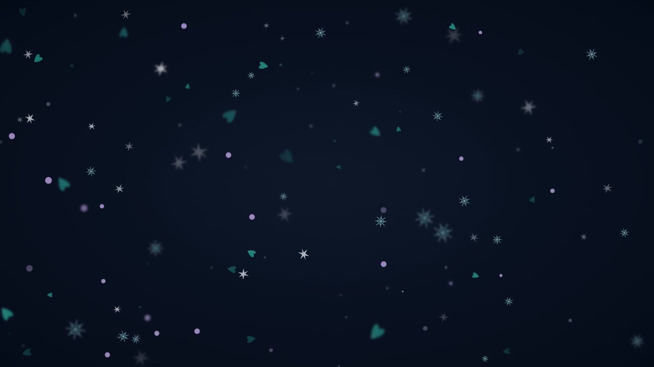Abstract Motion Background with Floating Hearts and Stars