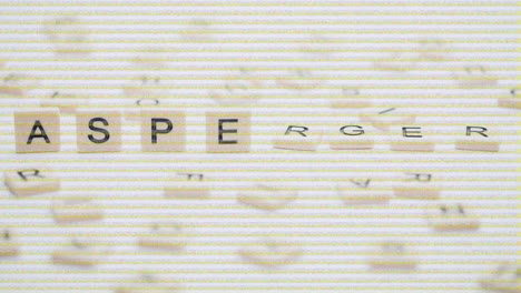 asperger written on white squares