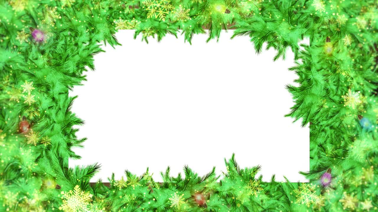 Green of christmas fir tree branches new year and christmas 2023 2024 background gold christmas