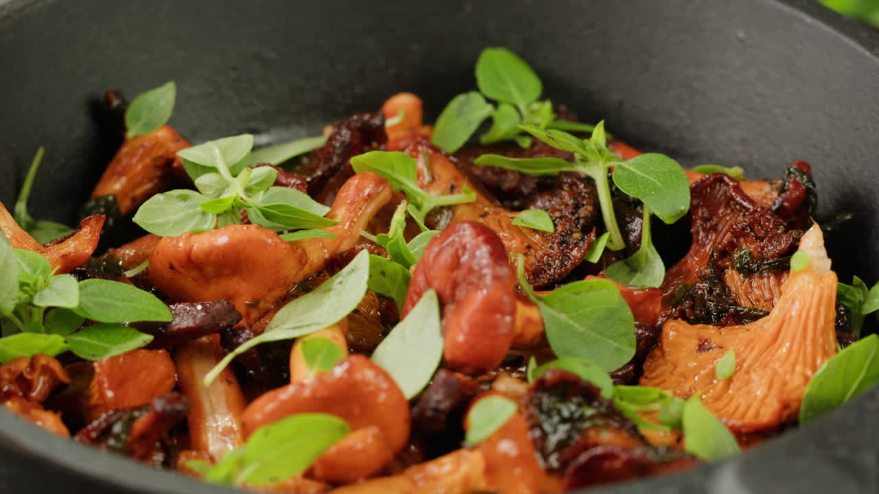 Roasted Chanterelle Mushrooms with Basil