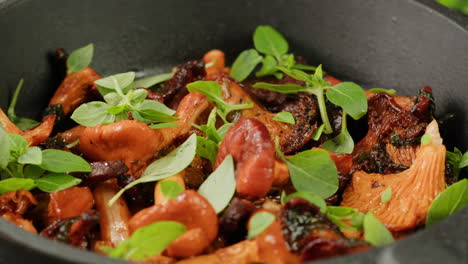 roasted chanterelle mushrooms with basil