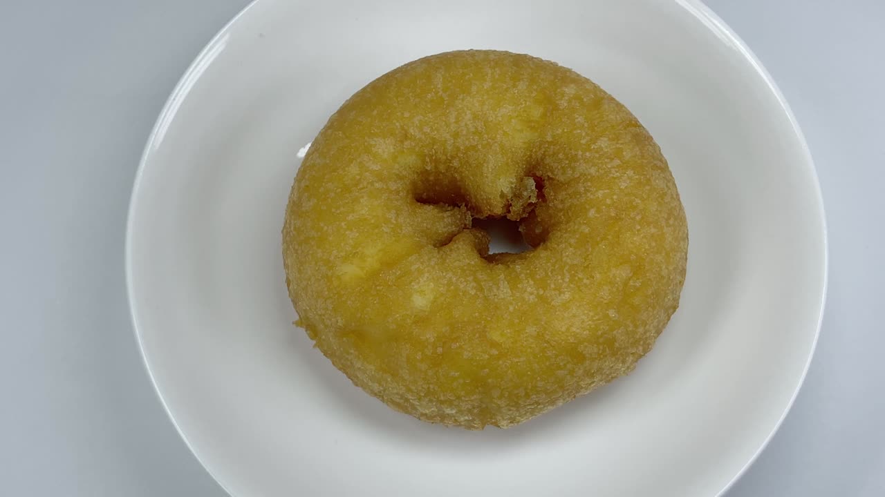 donut pequeño, video en primer plano