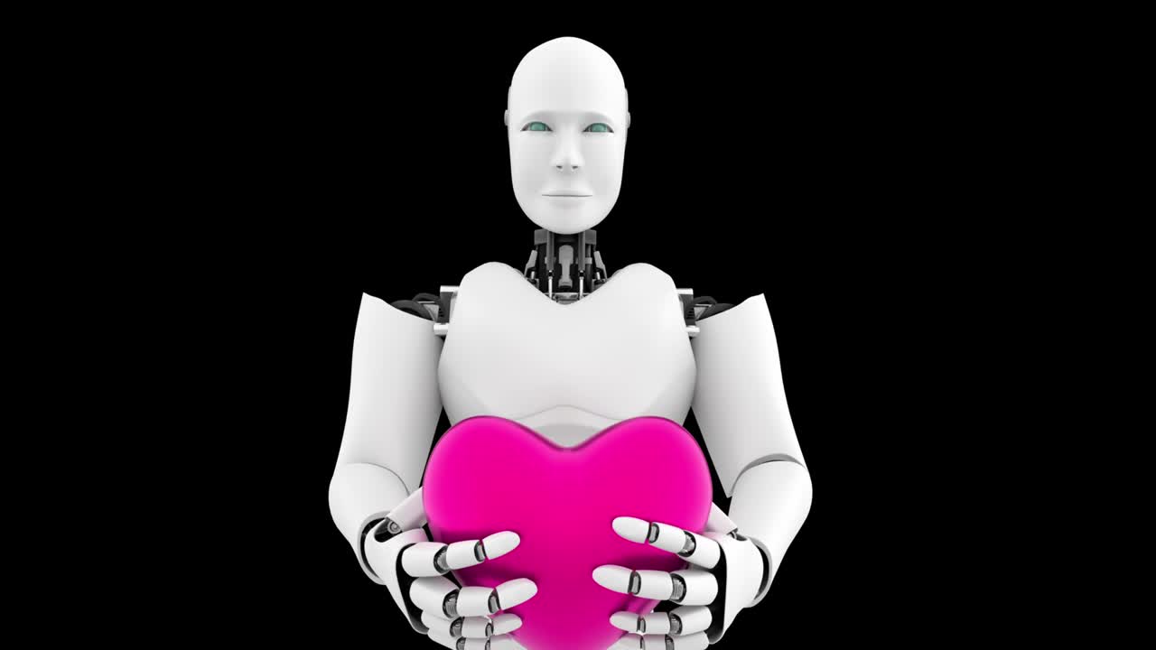 robot futurista, inteligencia artificial cgi en fondo negro y verde