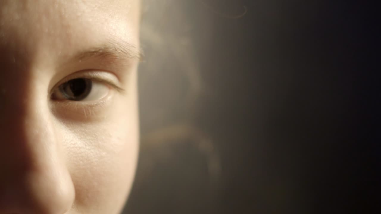 아름다운 눈의 클로즈업 뷰