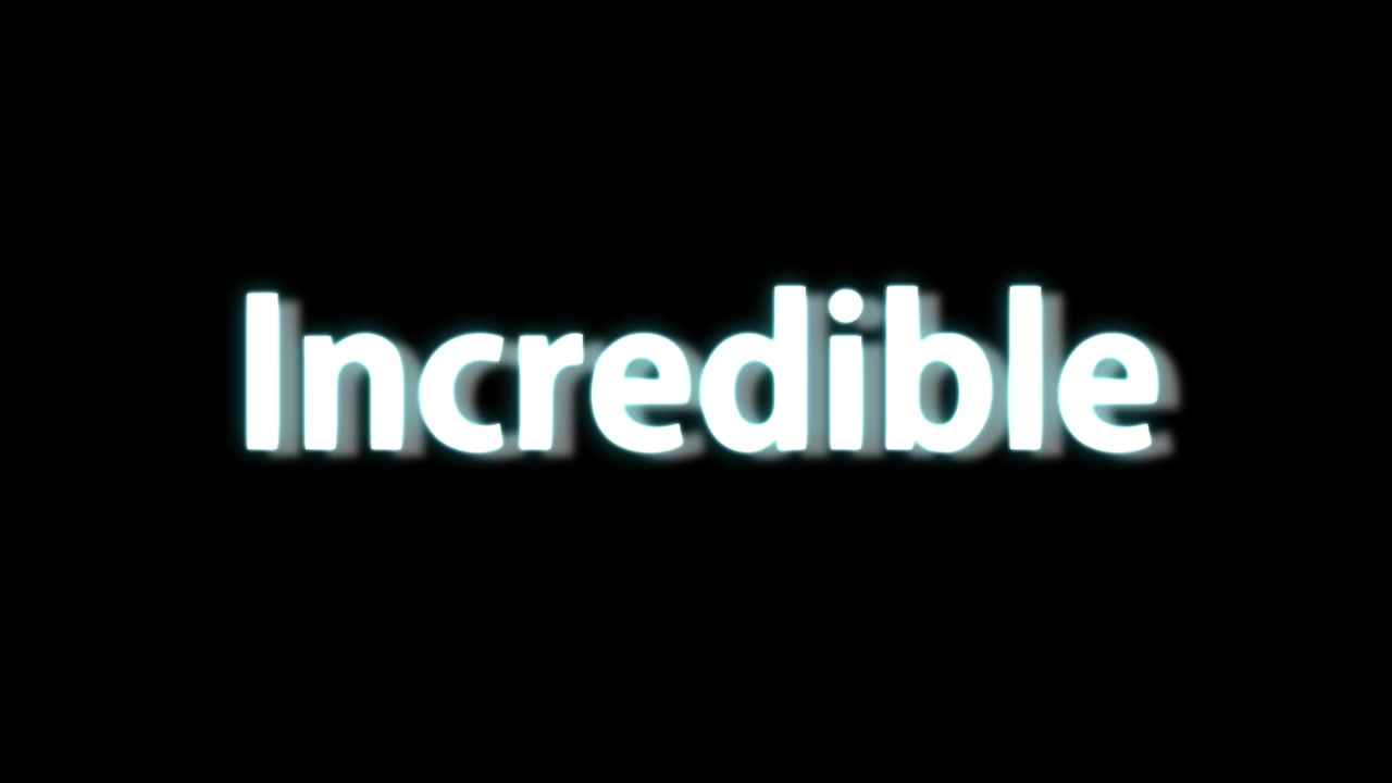Incredible text animation message motion graphics