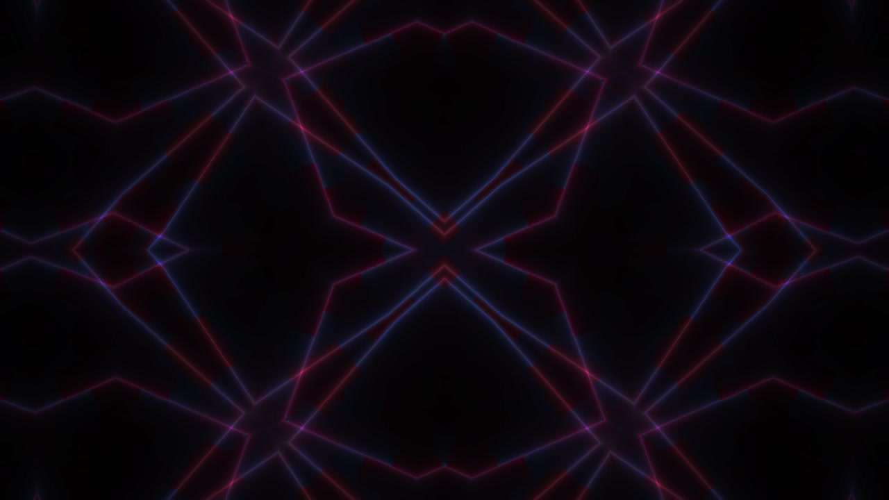 Abstract Neon Geometric Pattern Pulsing on Dark Background