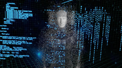 cuerpo humano con procesamiento de datos