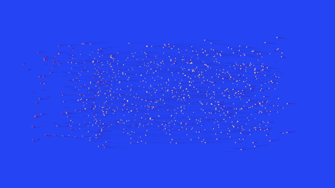 파란색 배경에 추상적인 입자 패턴