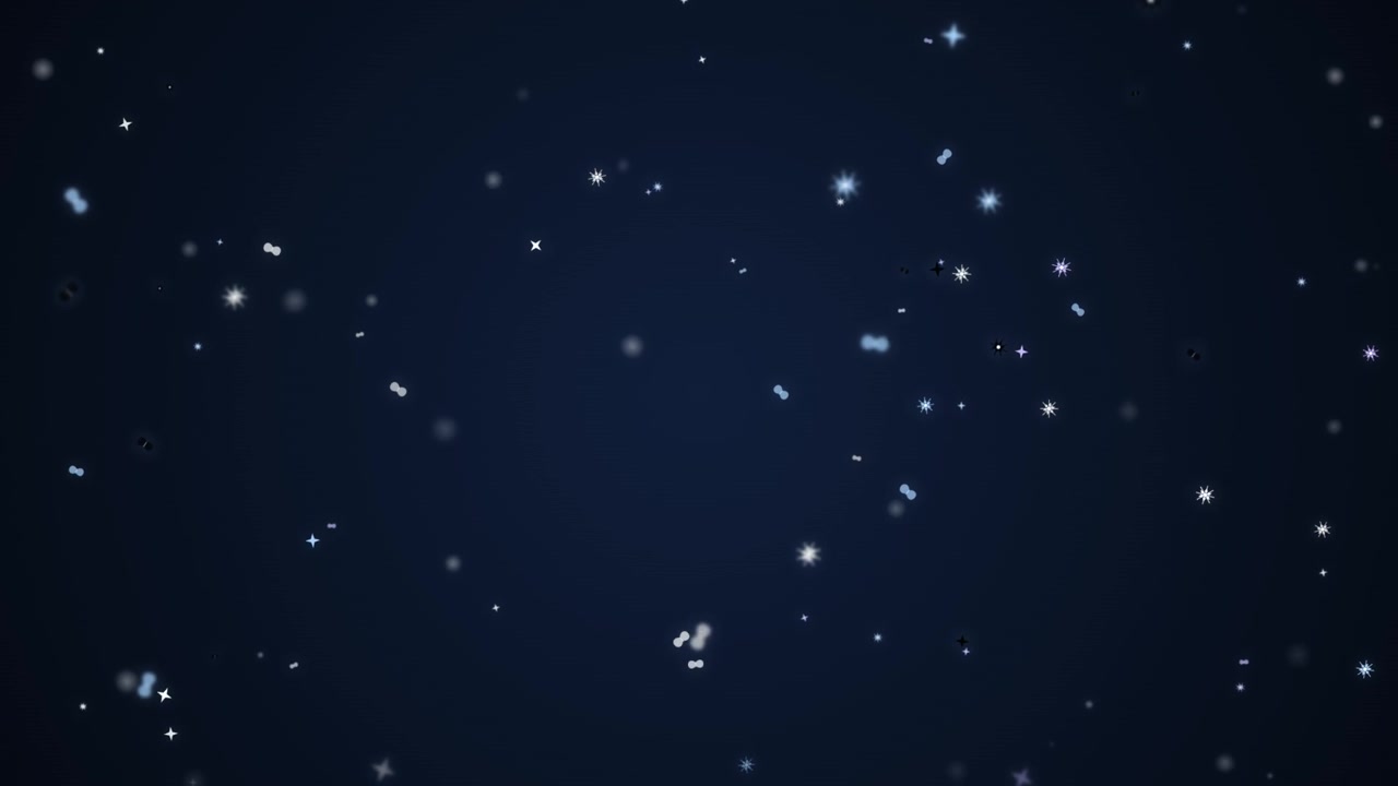 Abstract Motion Background with Floating Glowing Stars and Particles