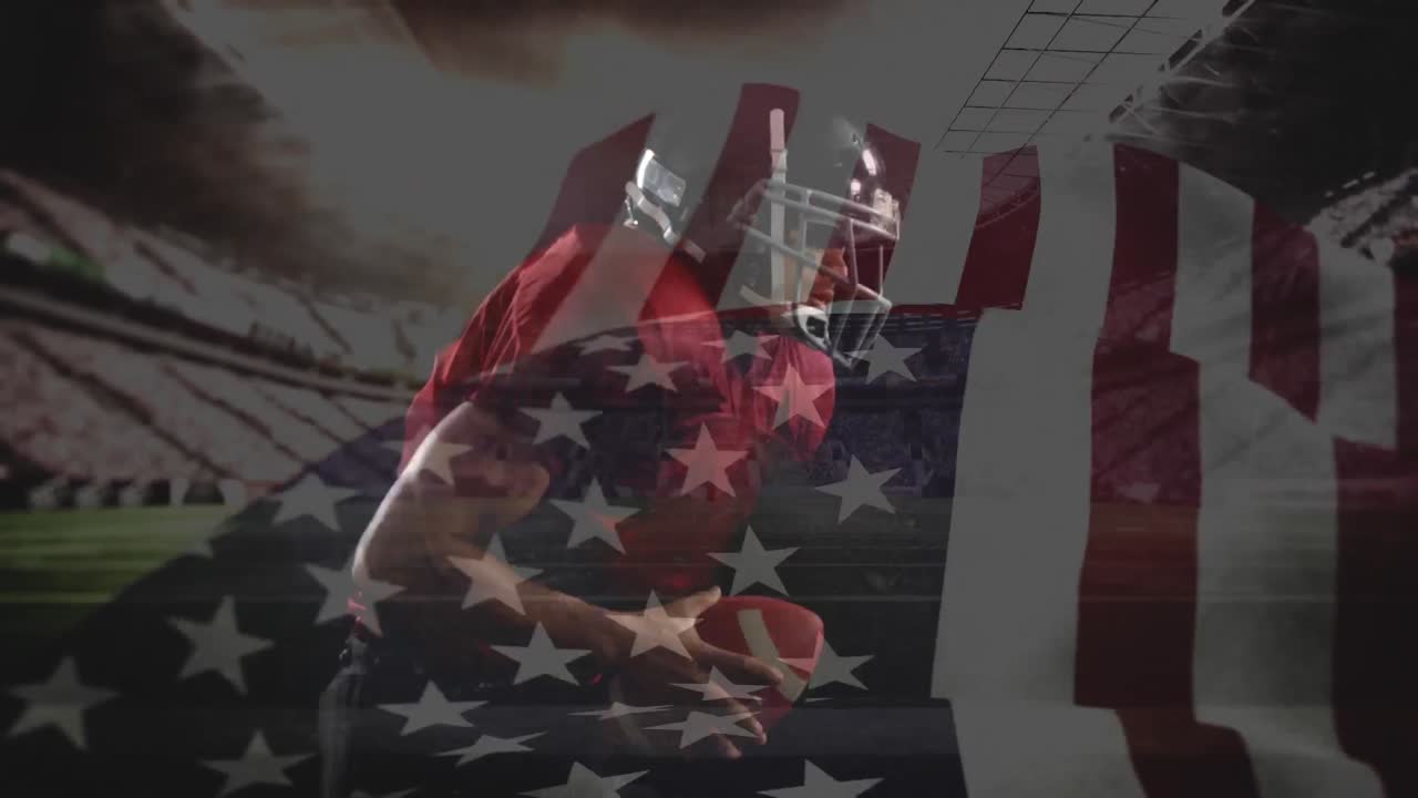 축구와 함께 달리는 럭비 선수