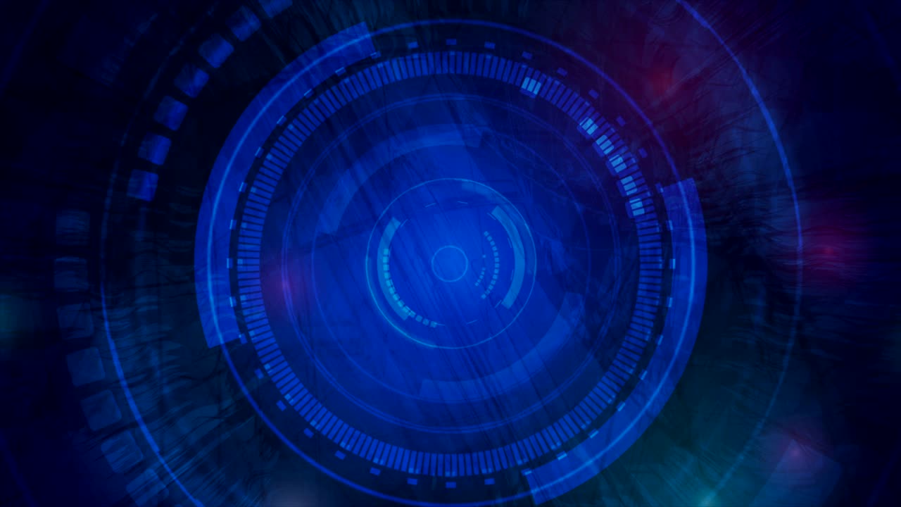 azul oscuro grunge hud engranajes elementos de ciencia ficción fondo de movimiento