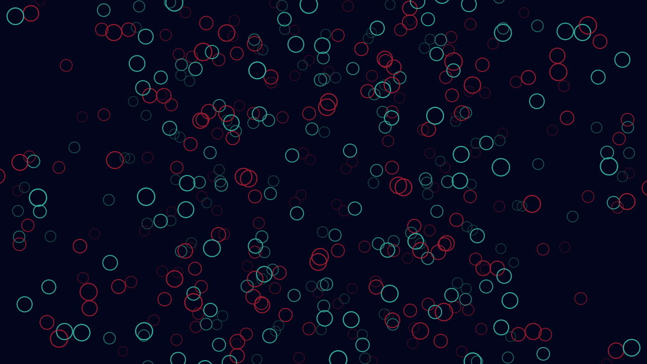 Vibrant circular pattern with red and blue hues on black background