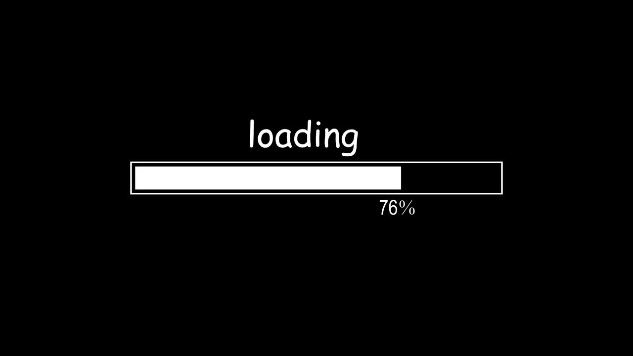 loading bar animation with optional luma matte. Alpha Luma Matte included. 4k video