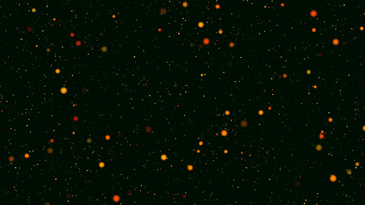 Video clip round particles slowly flying