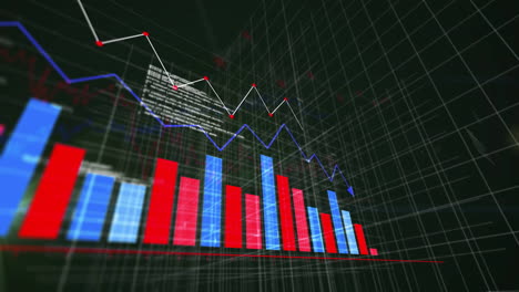 animation of financial data processing over grid