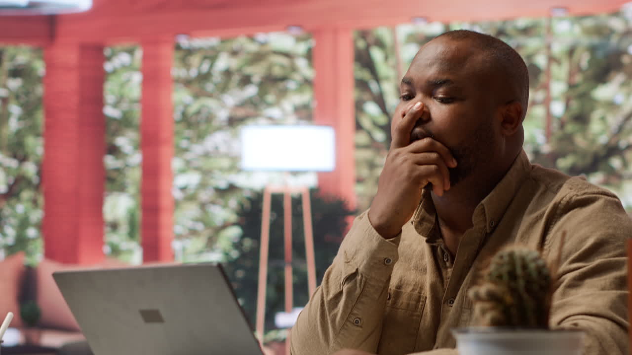 Entrepreneur thinking of a new strategy to obtain more funds and expand business