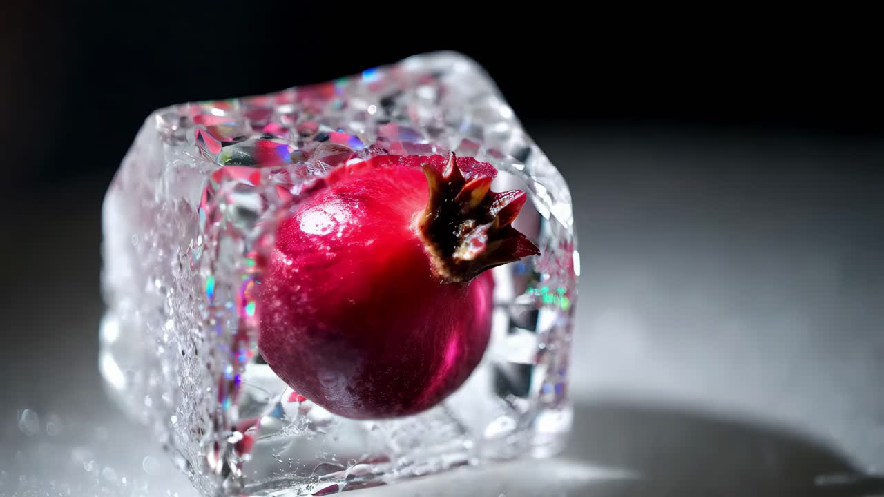 Pomegranate in an Ice Cube