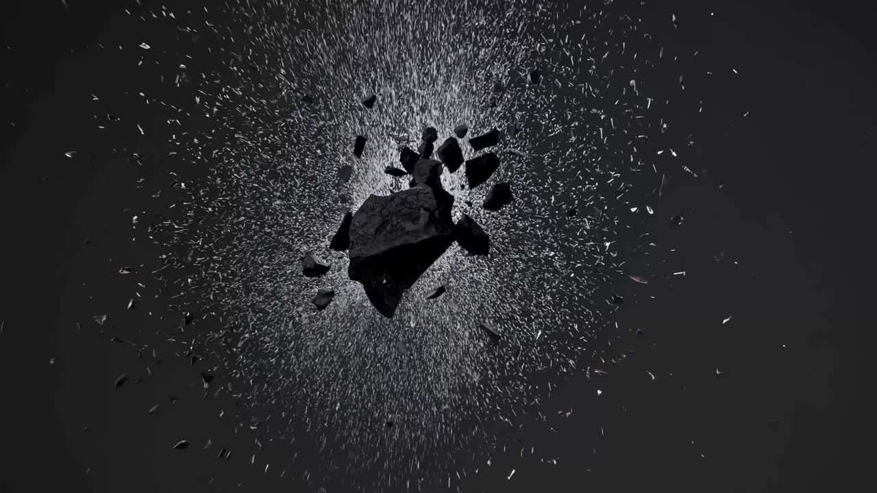 Esplosione di un asteroide